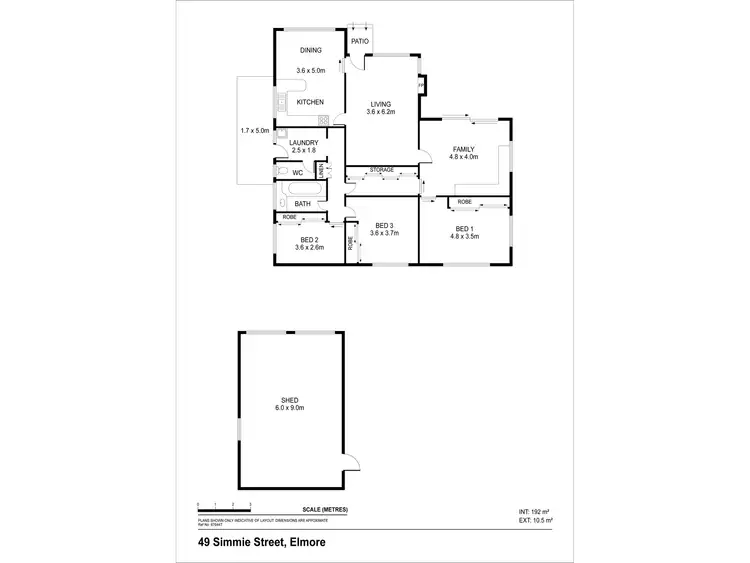 Floorplan of Homely house listing, 49 Simmie Street, Elmore VIC 3558