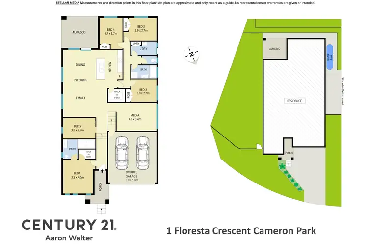 Floorplan of Homely house listing, 1 Floresta Crescent, Cameron Park NSW 2285