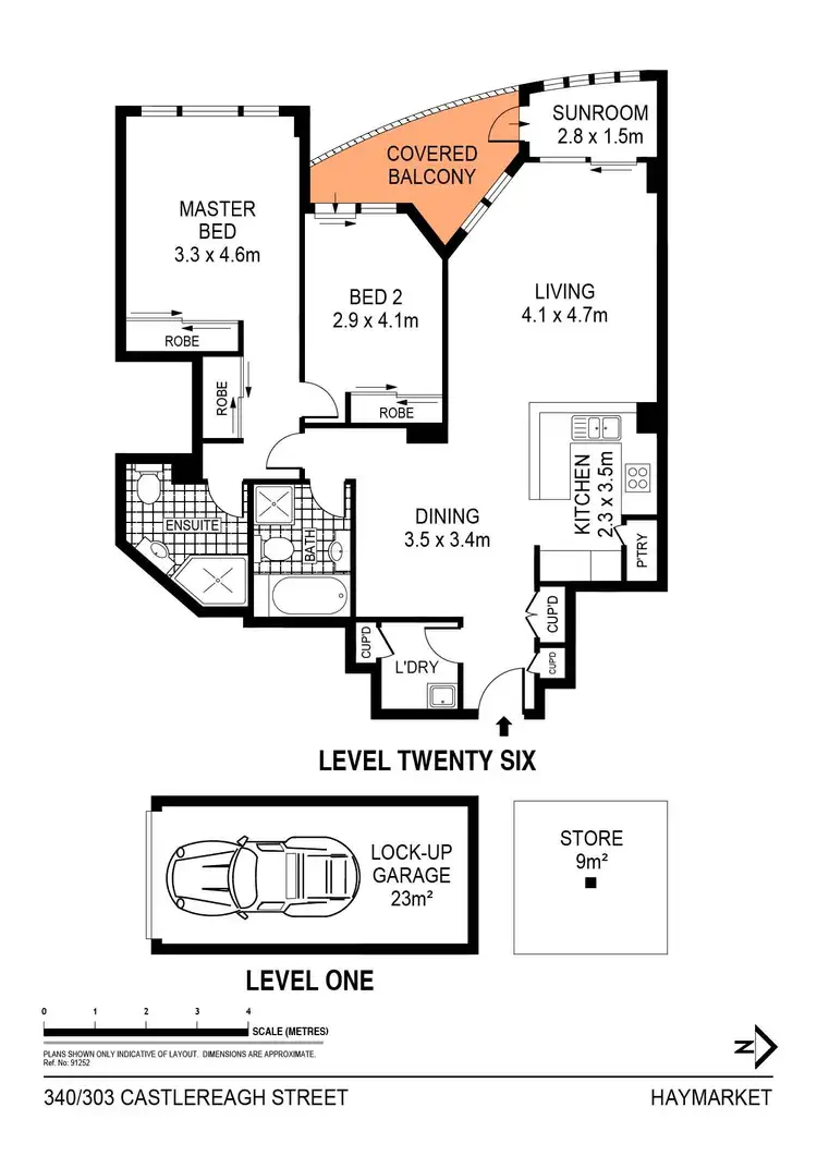 Floorplan of Homely apartment listing, Level 26/303 Castlereagh Street, Sydney NSW 2000