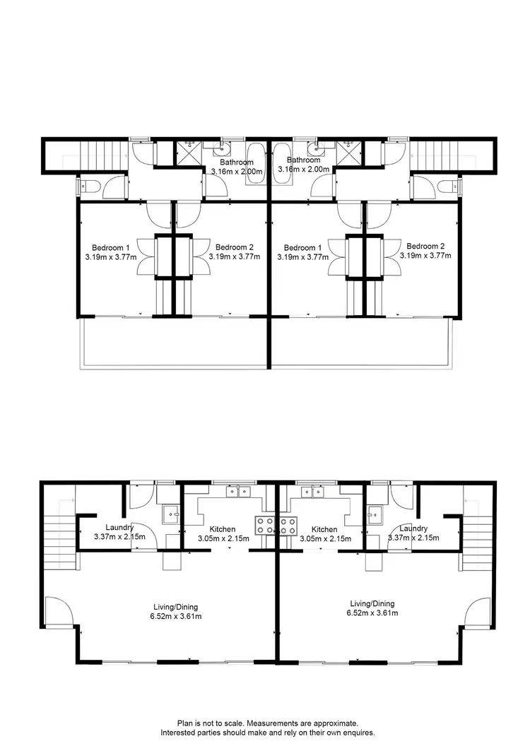 Floorplan of Homely unit listing, 1-2/29 Hillview Avenue, Moama NSW 2731