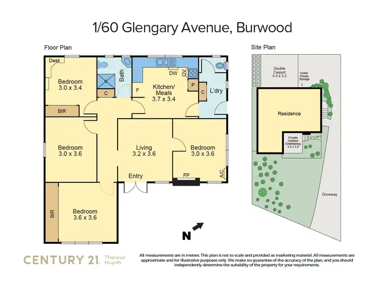 Floorplan of Homely unit listing, 1/60 Glengarry Avenue, Burwood VIC 3125