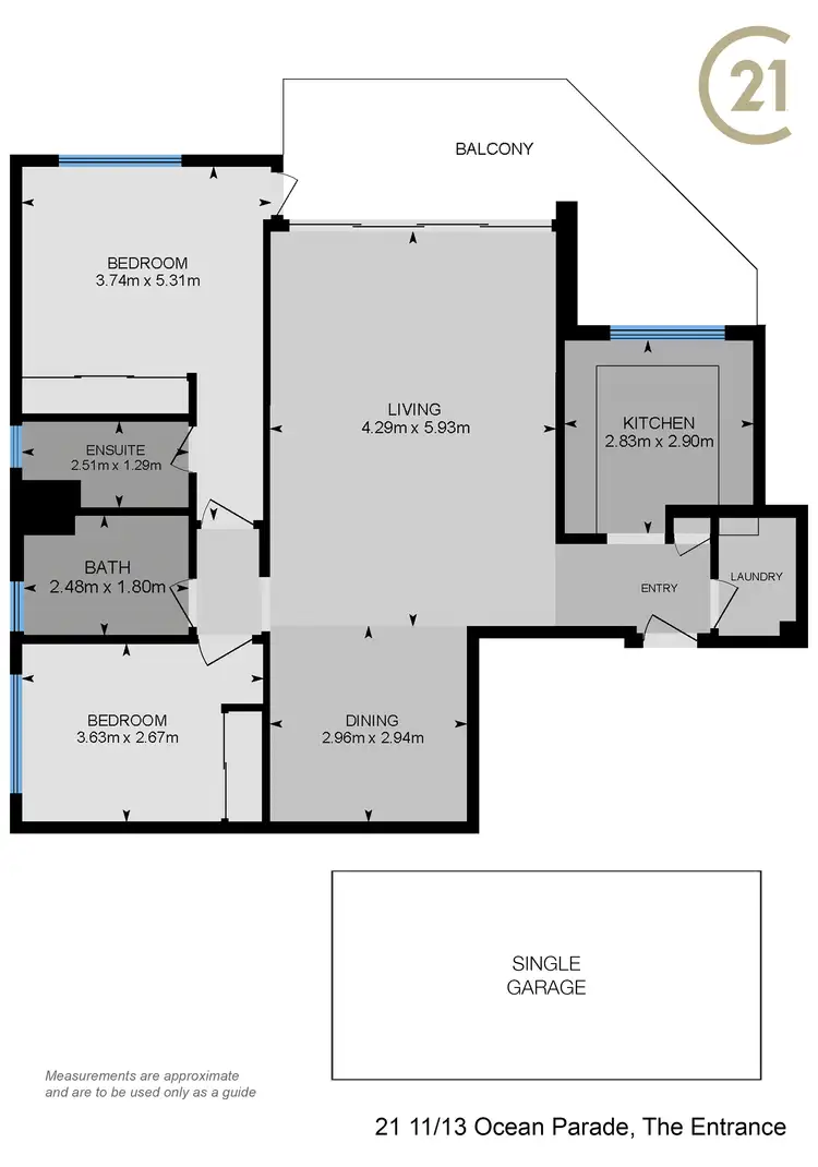 Floorplan of Homely unit listing, 21/11 Ocean Parade, The Entrance NSW 2261