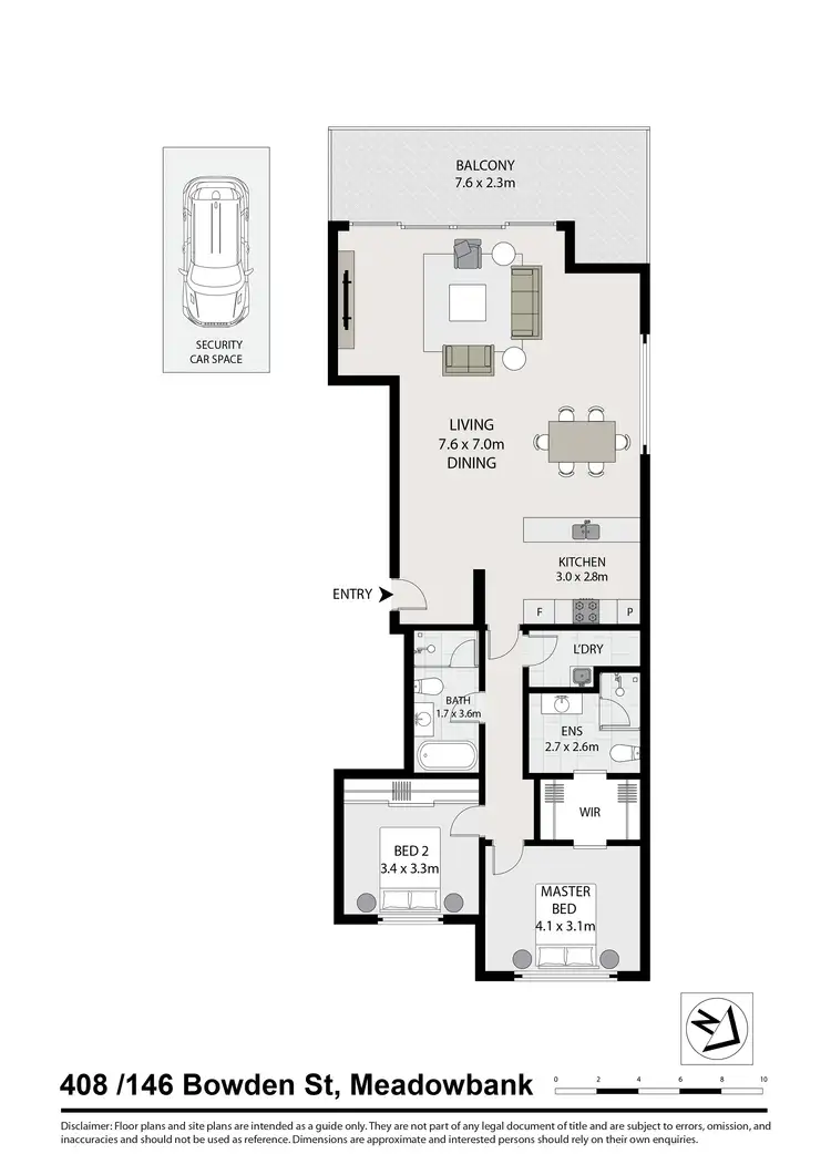Floorplan of Homely apartment listing, 408/146 Bowden Street, Meadowbank NSW 2114