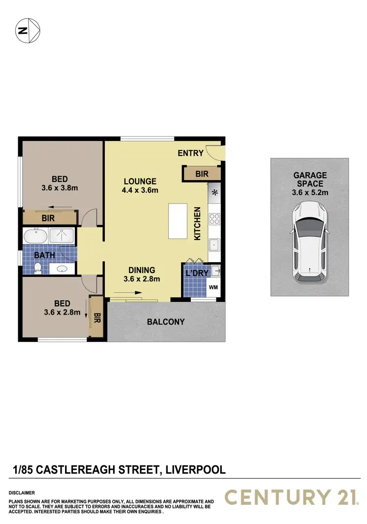 Floorplan of Homely unit listing, 1/85 Castlereagh Street, Liverpool NSW 2170