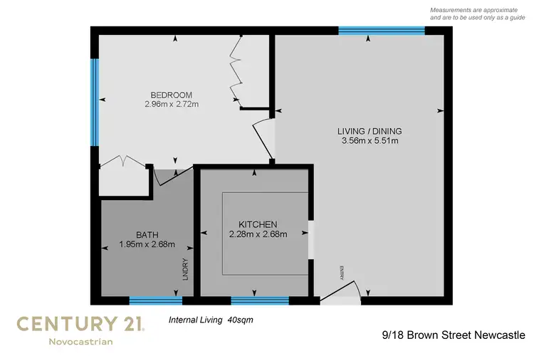 Floorplan of Homely unit listing, 9/18 Brown Street, Newcastle NSW 2300