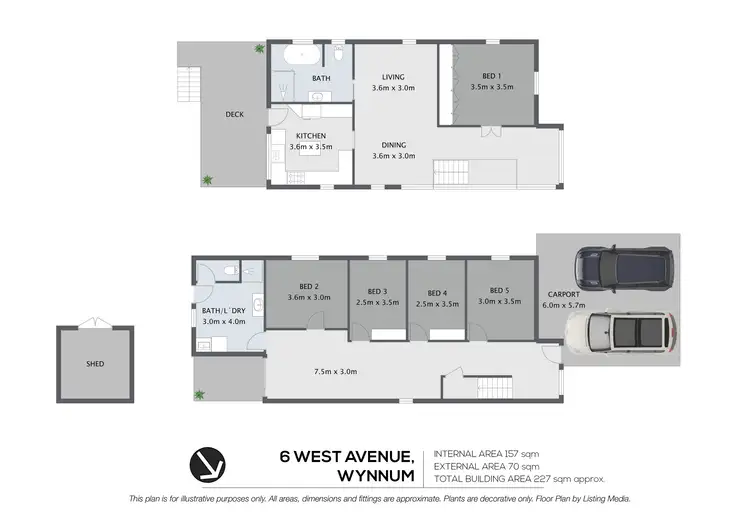 Floorplan of Homely house listing, 6 West Avenue, Wynnum QLD 4178