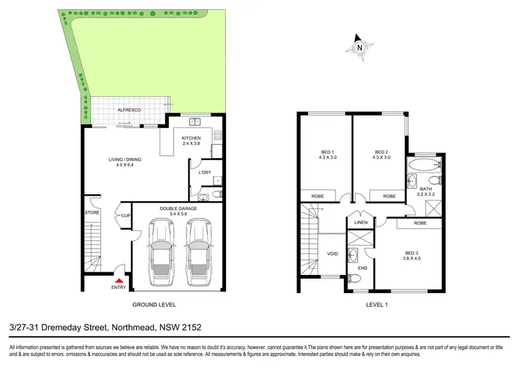 Floorplan of Homely townhouse listing, 3/27-31 Dremeday Street, Northmead NSW 2152