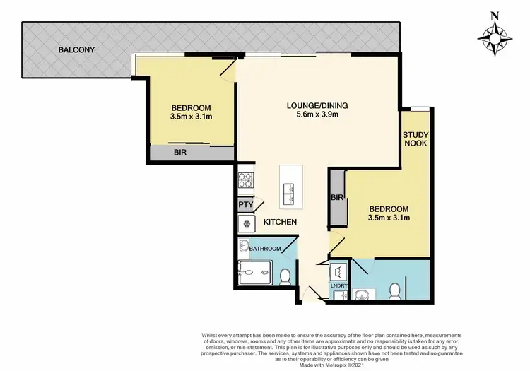 Floorplan of Homely apartment listing, 205 / 14 Elliott Avenue, Carnegie VIC 3163
