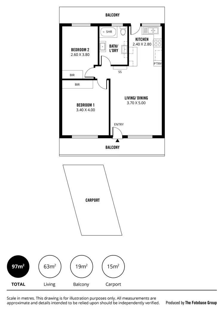 Floorplan of Homely unit listing, 21/33 Cliff Street, Glenelg East SA 5045