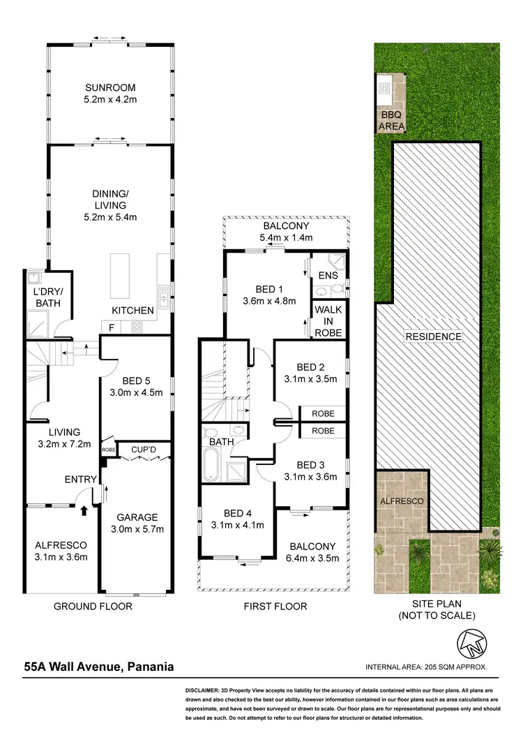 Floorplan of Homely semi-detached listing, 55A Wall Avenue, Panania NSW 2213