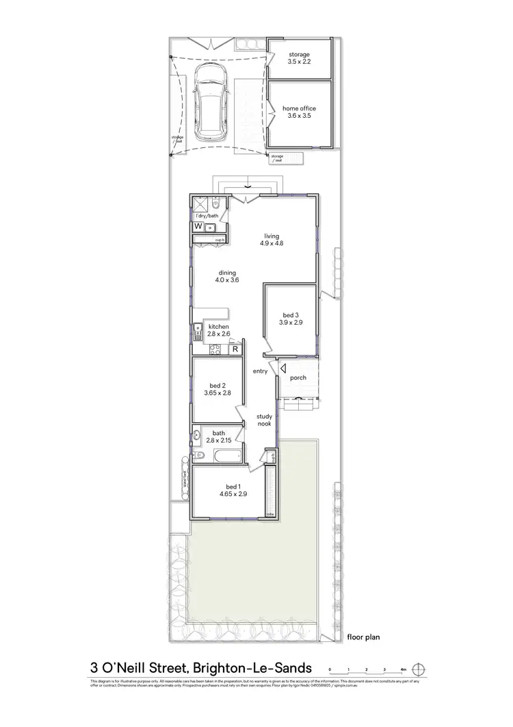 Floorplan of Homely house listing, 3 O'Neill Street, Brighton-Le-Sands NSW 2216