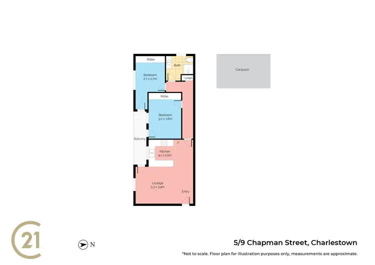 Floorplan of Homely unit listing, 5/9 Chapman Street, Charlestown NSW 2290