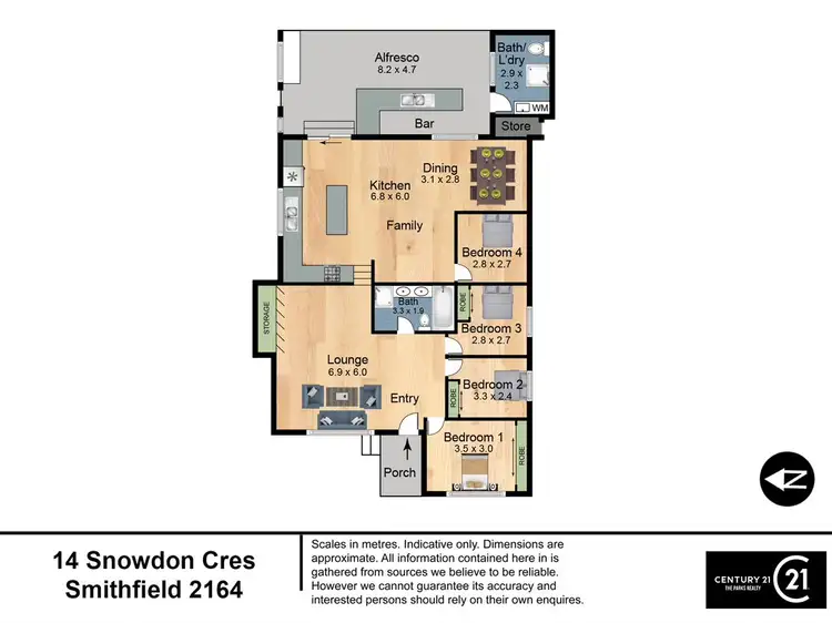 Floorplan of Homely house listing, 14 Snowdon Crescent, Smithfield NSW 2164