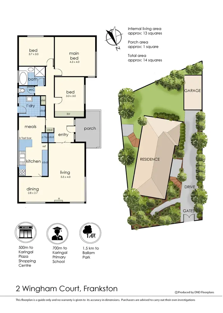 Floorplan of Homely house listing, 2 Wingham Court, Frankston VIC 3199