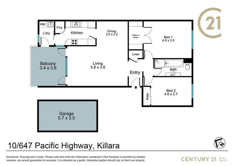 Floorplan of Homely apartment listing, 10/647 Pacific Highway, Killara NSW 2071