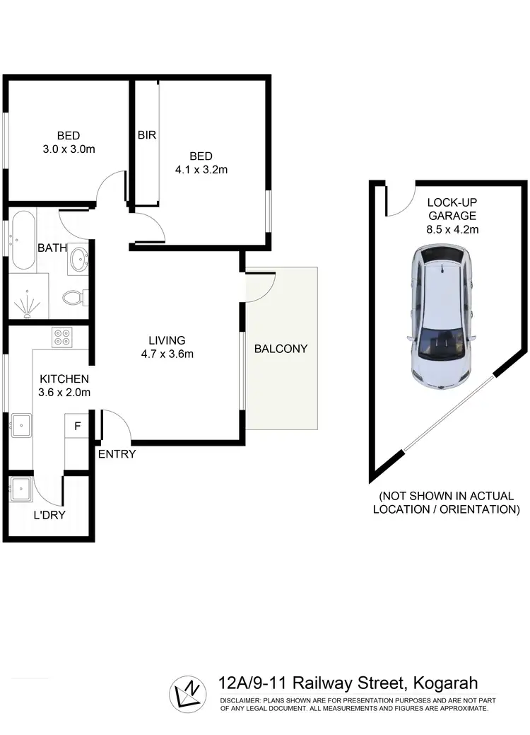 Floorplan of Homely unit listing, 12a/9-11 Railway Street, Kogarah NSW 2217