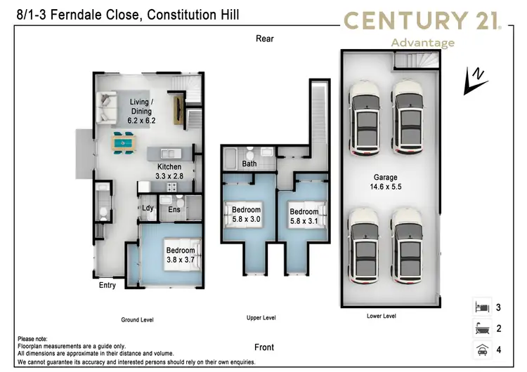Floorplan of Homely townhouse listing, 8/1-3 Ferndale Close, Constitution Hill NSW 2145