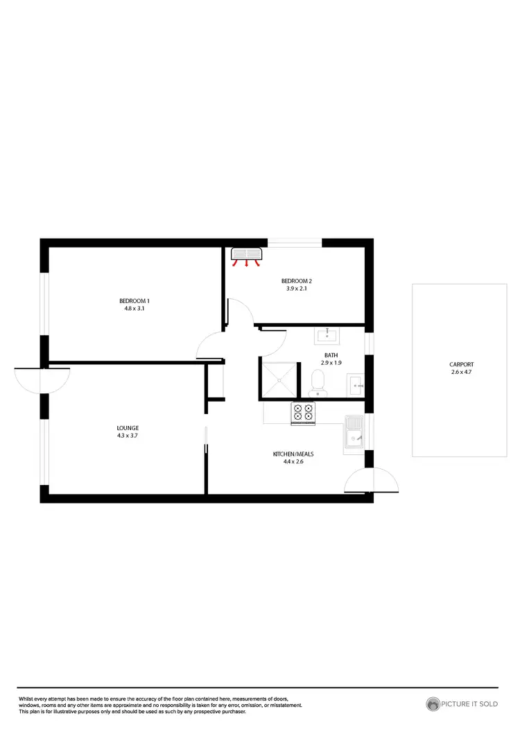 Floorplan of Homely unit listing, 3/149 Lipsett Terrace, Brooklyn Park SA 5032