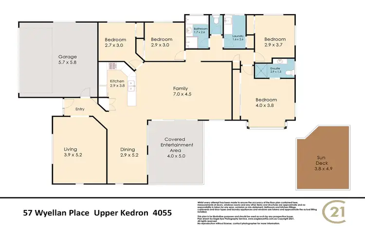 Floorplan of Homely house listing, 57 Wyellan Place, Upper Kedron QLD 4055