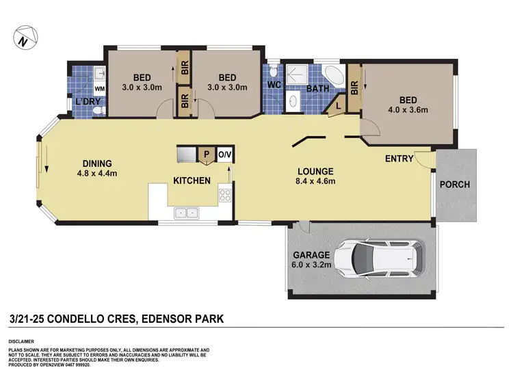 Floorplan of Homely villa listing, 3/21-25 Condello Crescent, Edensor Park NSW 2176