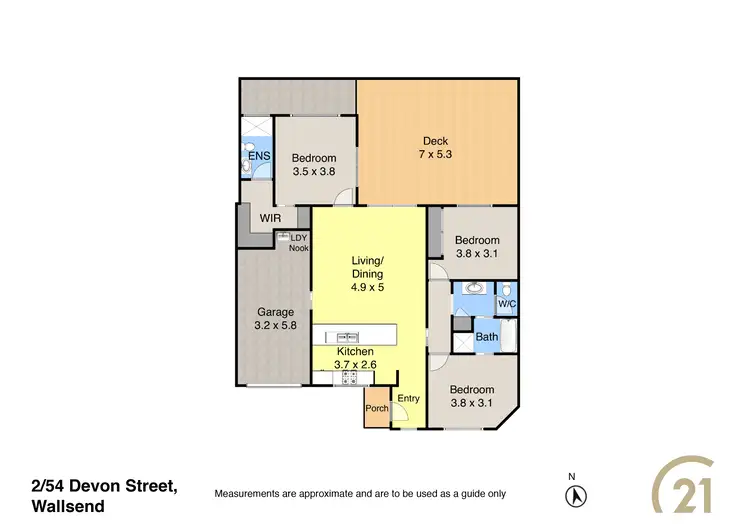 Floorplan of Homely villa listing, 2/54 Devon Street, Wallsend NSW 2287