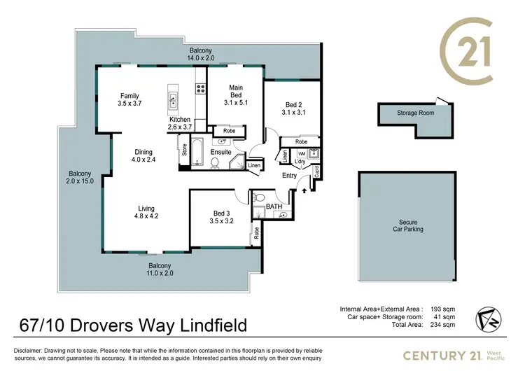 Floorplan of Homely apartment listing, 67/10 Drovers Way, Lindfield NSW 2070