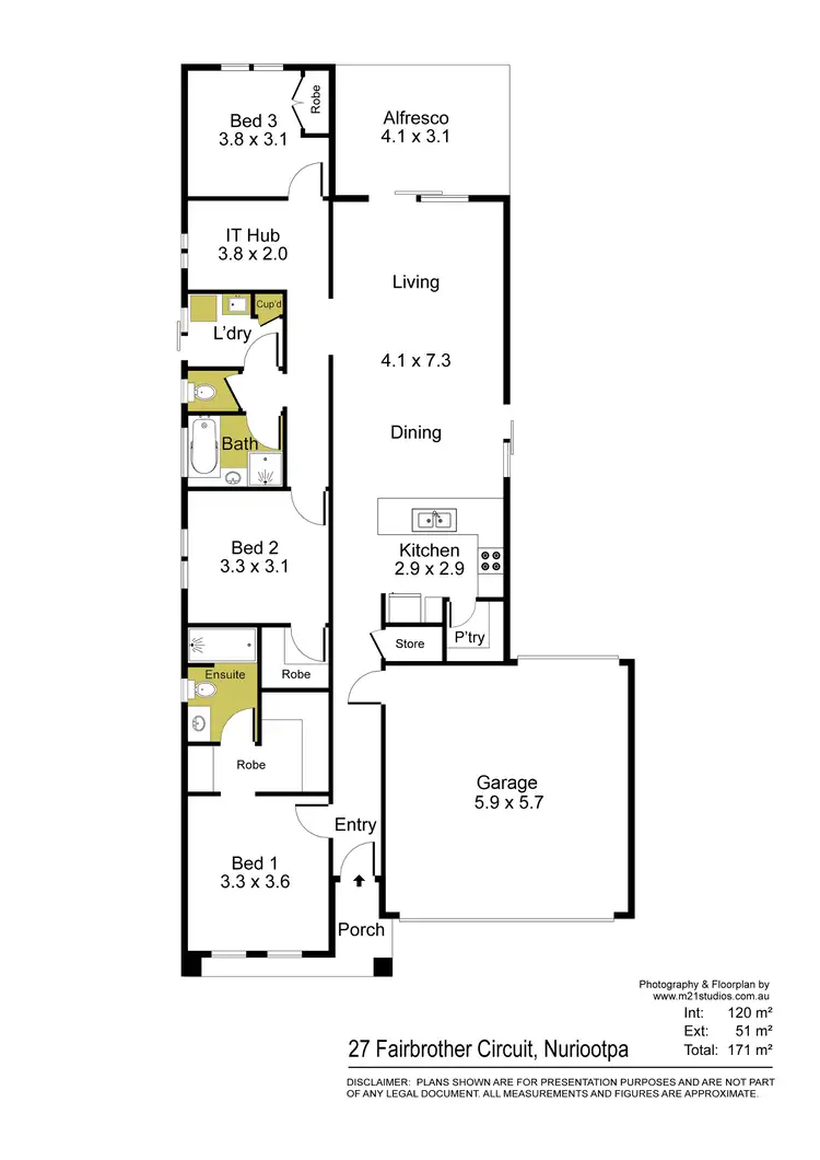 Floorplan of Homely house listing, 27 Fairbrother Circuit, Nuriootpa SA 5355