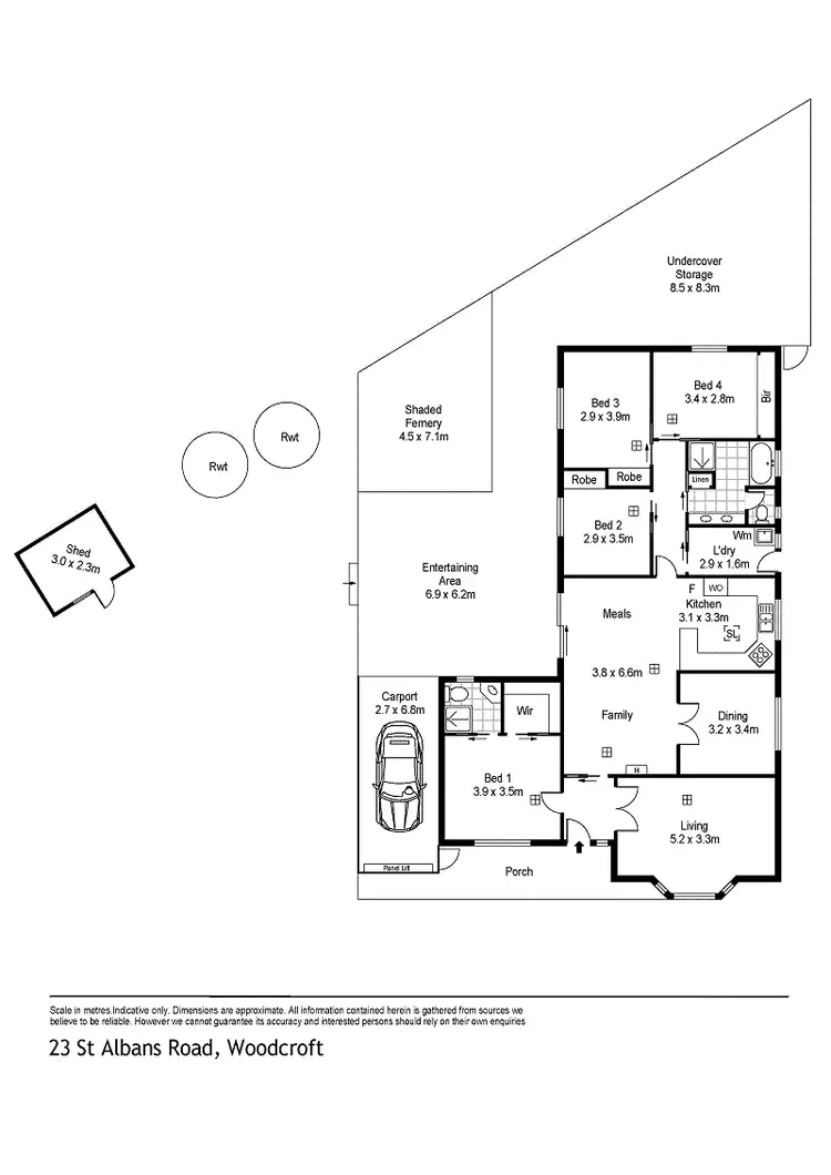 Floorplan of Homely house listing, 23 St Albans Road, Woodcroft SA 5162