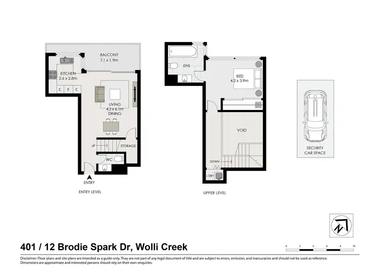 Floorplan of Homely apartment listing, 401/12 Brodie Spark Drive, Wolli Creek NSW 2205