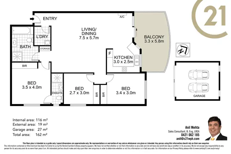 Floorplan of Homely apartment listing, 9/40-42 Cecil Avenue, Castle Hill NSW 2154