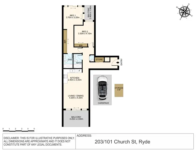 Floorplan of Homely apartment listing, 203/101 Church Street, Ryde NSW 2112