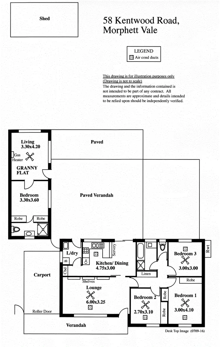 Floorplan of Homely house listing, 58 Kentwood Road, Morphett Vale SA 5162