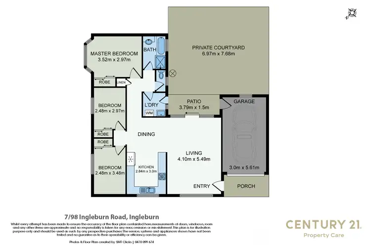 Floorplan of Homely villa listing, 7/98 Ingleburn Road, Ingleburn NSW 2565