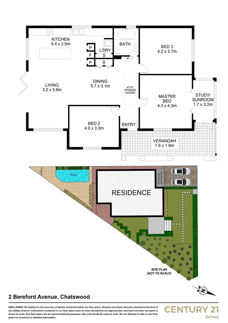 Floorplan of Homely house listing, 2 Beresford Avenue, Chatswood NSW 2067