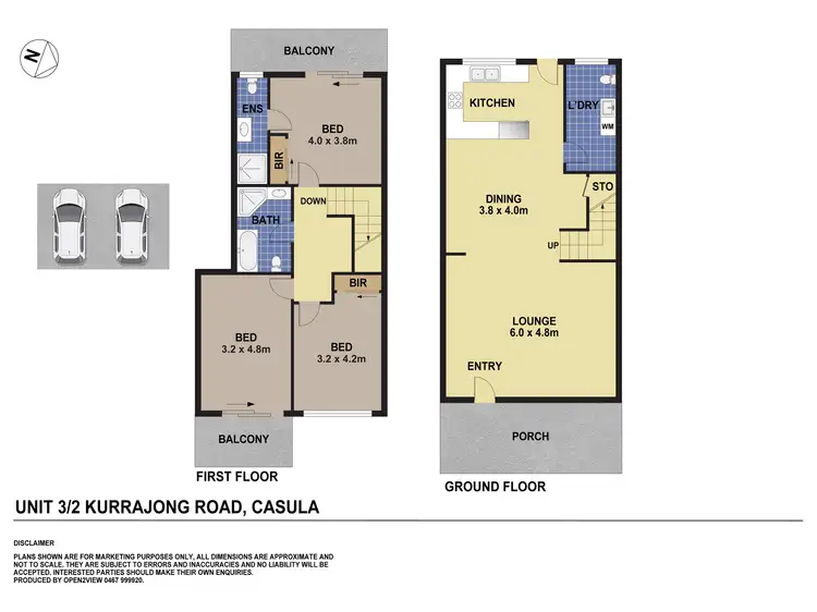 Floorplan of Homely apartment listing, 3/2 Kurrajong Road, Casula NSW 2170