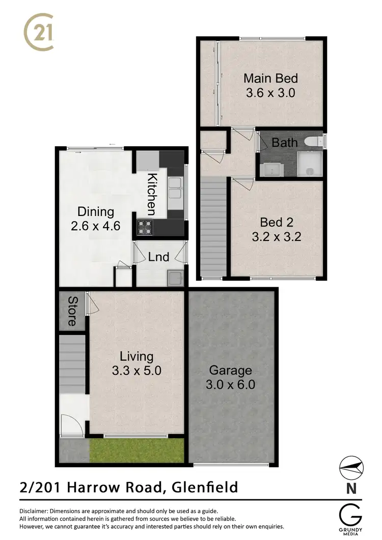 Floorplan of Homely townhouse listing, 2/201-207 Harrow Road, Glenfield NSW 2167