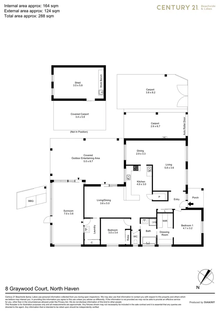 Floorplan of Homely house listing, 8 Graywood Court, North Haven SA 5018
