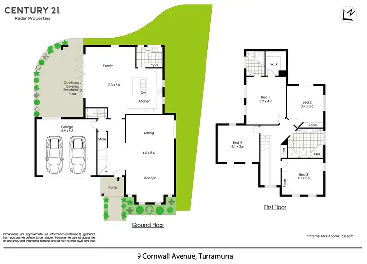 Floorplan of Homely house listing, 9 Cornwall Avenue, Turramurra NSW 2074