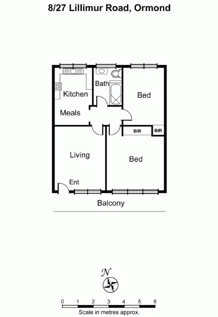 Floorplan of Homely apartment listing, 8/27 Lillimur Road, Ormond VIC 3204