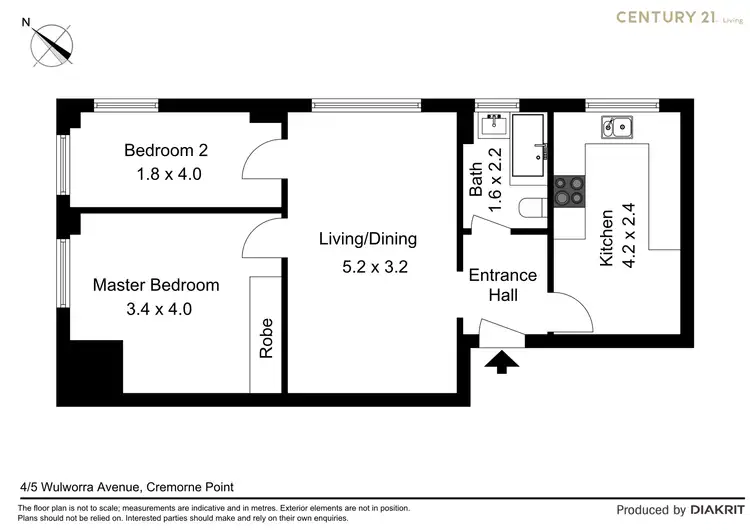 Floorplan of Homely apartment listing, 4/5 Wulworra Avenue, Cremorne Point NSW 2090