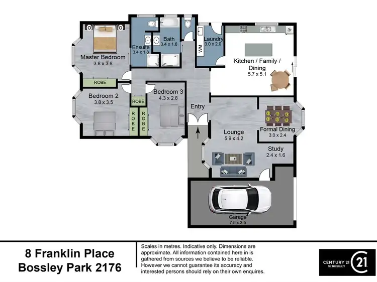 Floorplan of Homely house listing, 8 Franklin Place, Bossley Park NSW 2176