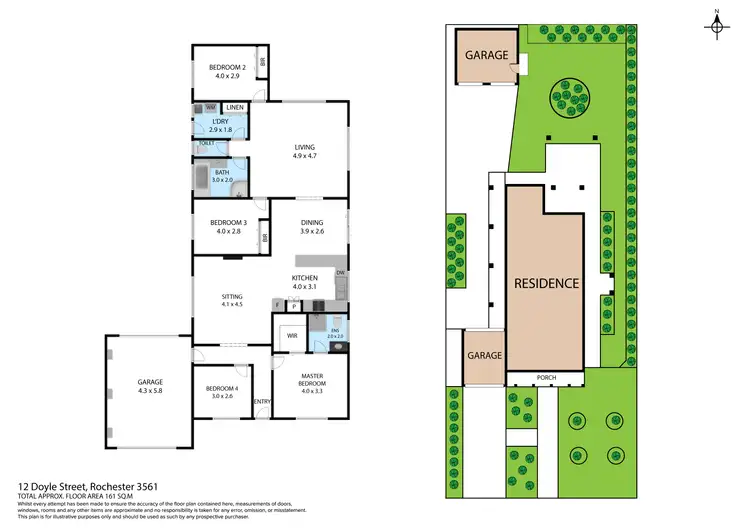 Floorplan of Homely house listing, 12 Doyle Street, Rochester VIC 3561