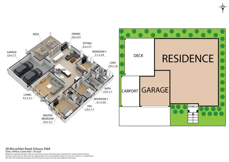 Floorplan of Homely house listing, 28 Mclachlan Road, Echuca VIC 3564