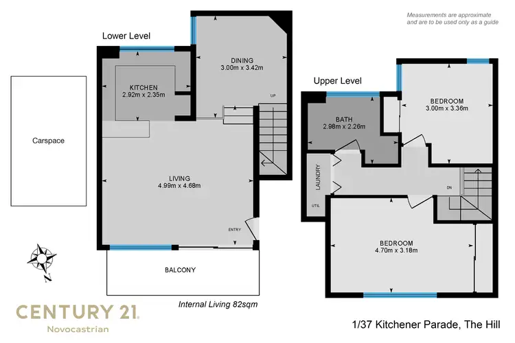 Floorplan of Homely townhouse listing, 1/37 Kitchener Parade, The Hill NSW 2300