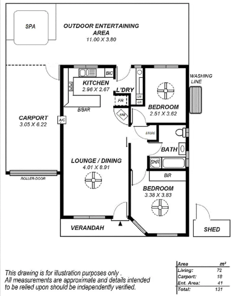 Floorplan of Homely house listing, 1/222-224 O'Sullivan Beach Road, Morphett Vale SA 5162