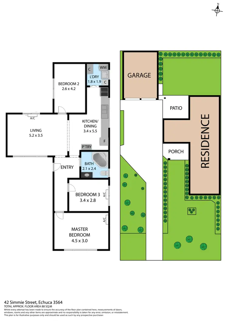 Floorplan of Homely house listing, 42 Simmie Street, Echuca VIC 3564