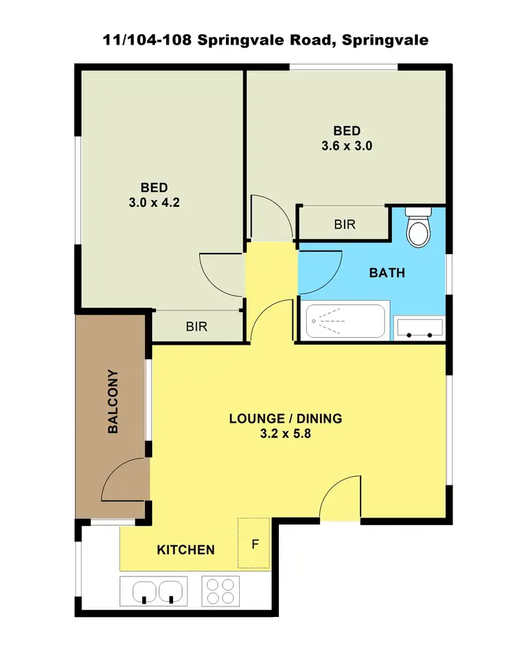Floorplan of Homely unit listing, 11/104-108 Springvale Road, Springvale VIC 3171