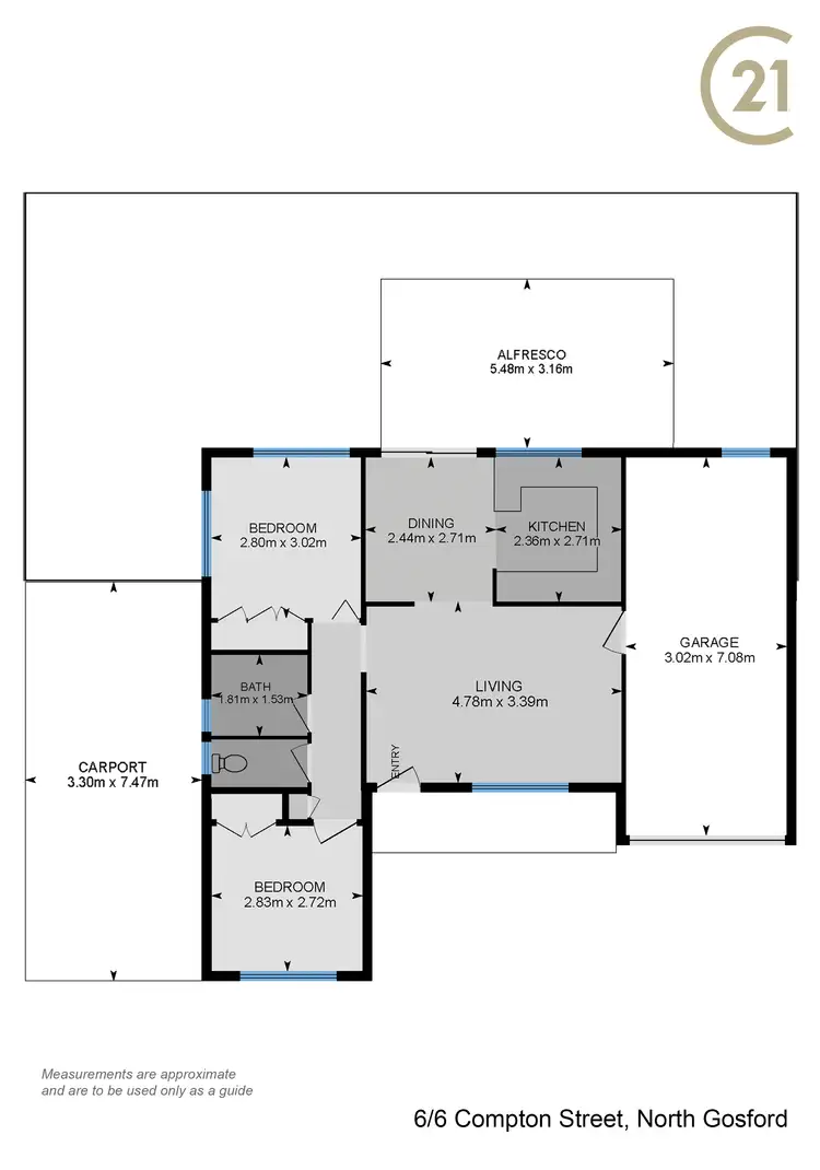 Floorplan of Homely villa listing, 6/6 Compton Street, North Gosford NSW 2250