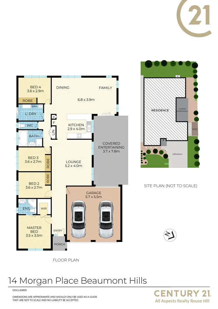 Floorplan of Homely house listing, 14 Morgan Place, Beaumont Hills NSW 2155