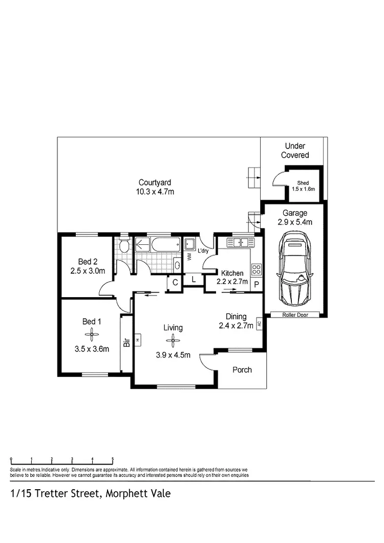 Floorplan of Homely unit listing, 1/15-19 Tretter Street, Morphett Vale SA 5162